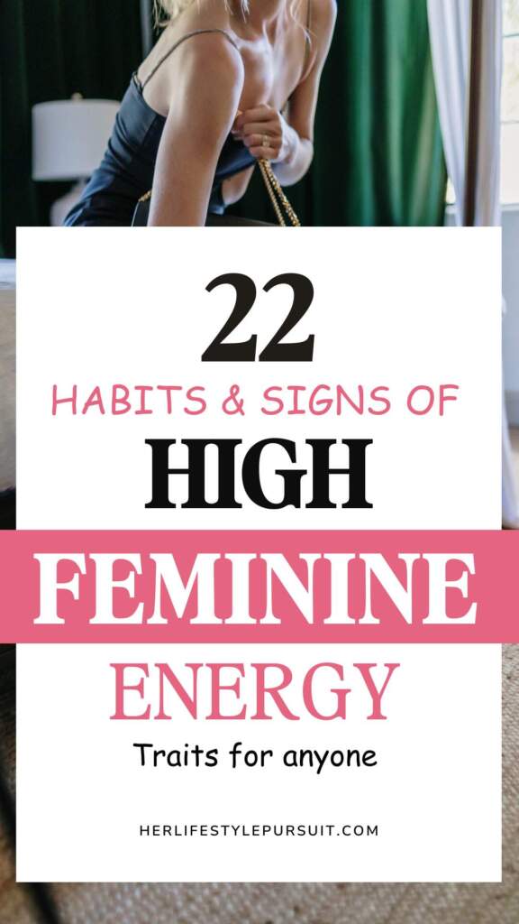 A pinterest pin on Feminine energy signs