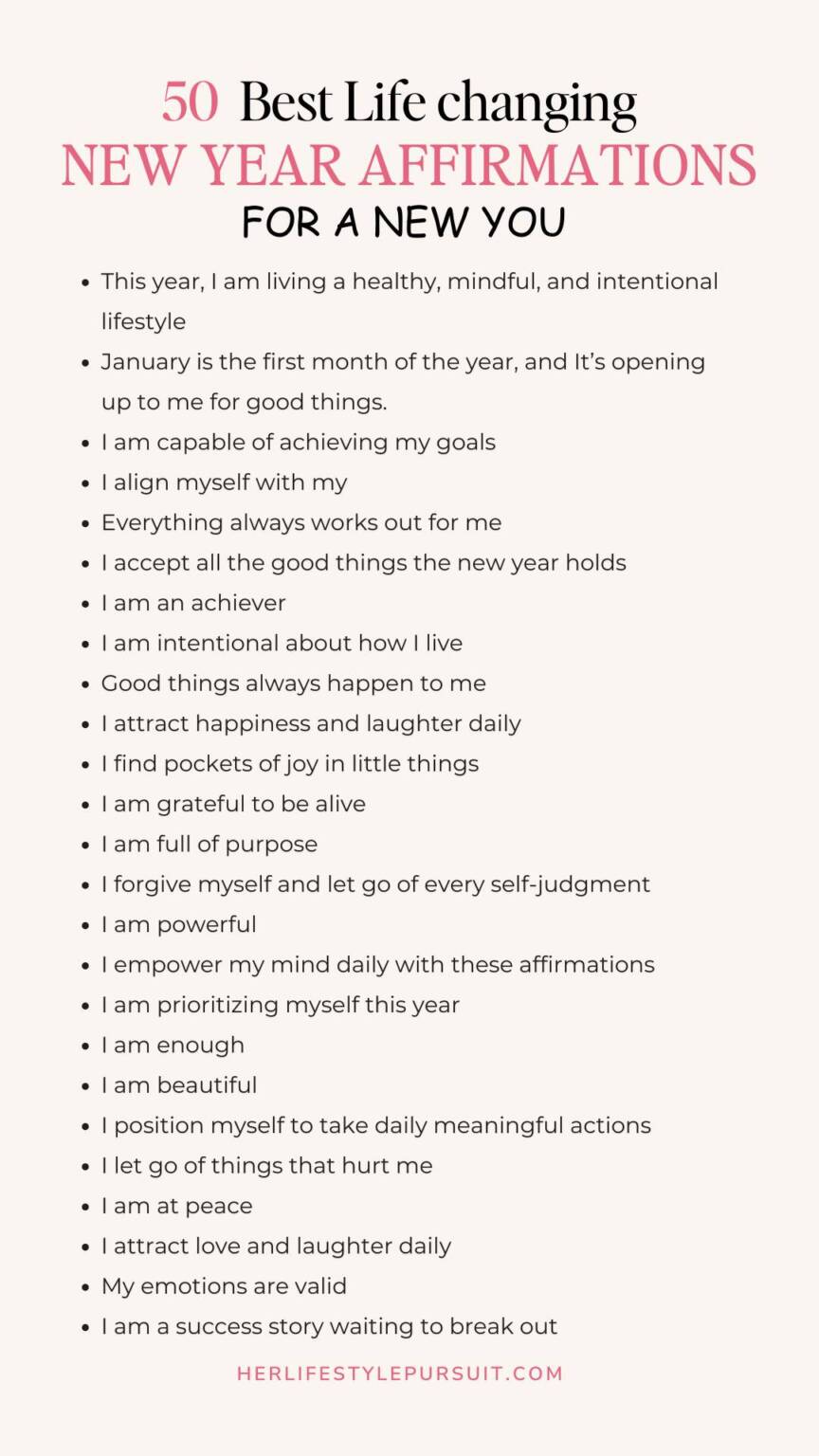 50 Powerful January Affirmations to Start Your Dream Year