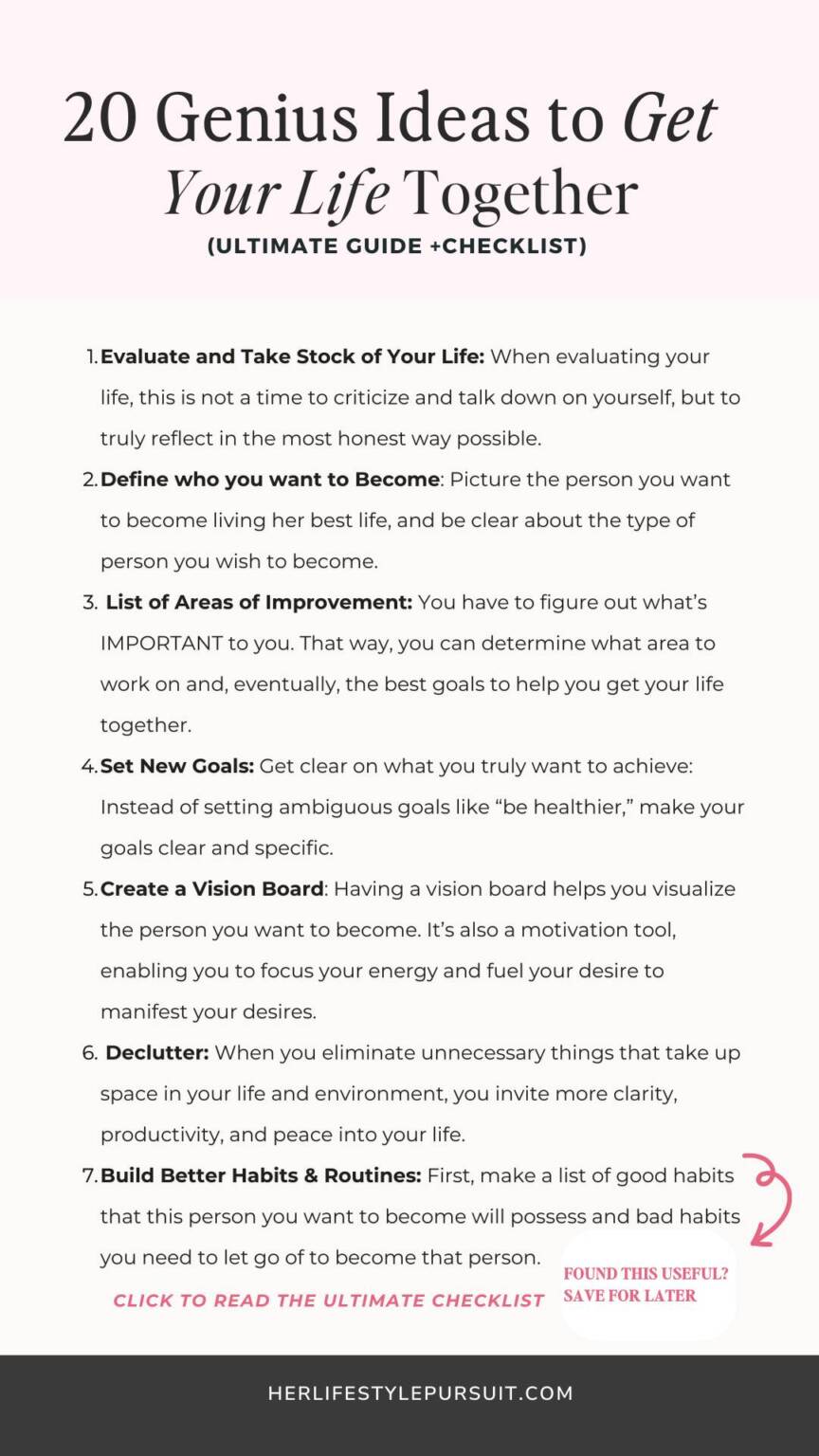 How to Get Your Life Together Checklist 20 Simple Things I Did