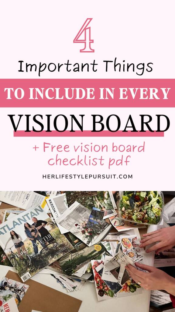 Vision board checklist pinterest pin